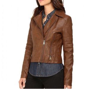 Levi’s Brown Leather Moto Jacket
